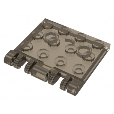 trans-brown hinge plate 3 x 4 locking dual 2 fingers