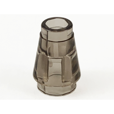 trans-brown cone 1 x 1 with top groove