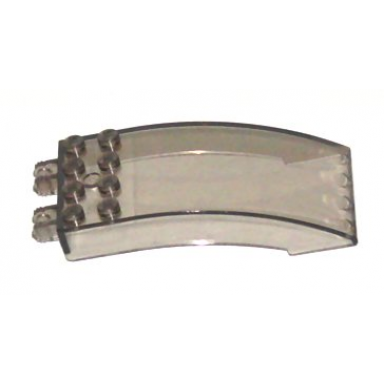 trans-brown windscreen 8 x 4 x 2 curved with locking dual 2 fingers