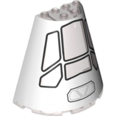 cone half 8 x 4 x 6 with rocket cockpit pattern