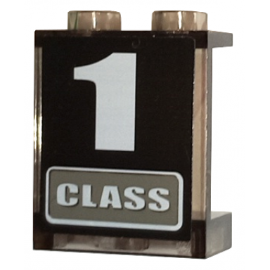 trans-brown panel 1 x 2 x 2 - hollow studs with 1 class pattern sticker - sets 4511 10157