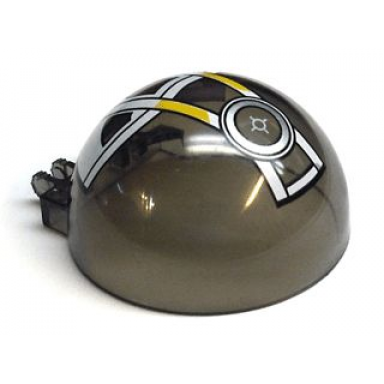 trans-brown windscreen 6 x 6 x 3 canopy half sphere with dual 2 fingers with sw republic attack gunship crosshairs pattern