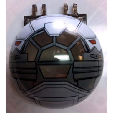 trans-brown windscreen 6 x 6 x 3 canopy half sphere with dual 2 fingers with sw sith fighter pattern