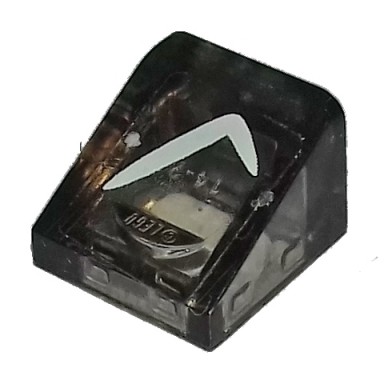 trans-brown slope 30 1 x 1 x 2 3 with white headlight pattern model right side sticker - set 75877