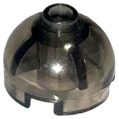 trans-brown brick round 2 x 2 dome top