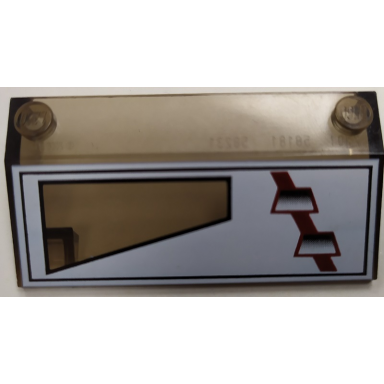 trans-brown slope 33 3 x 6 without inner walls with arc-170 starfighter pattern model left side