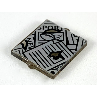 trans-brown glass for window 1 x 2 x 2 flat front with tattered scattered newspapers pattern