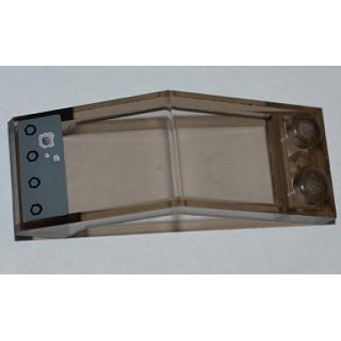 trans-brown windscreen 5 x 2 x 1 2 3 with 4 bolts and bullet holes pattern sticker - set 7198
