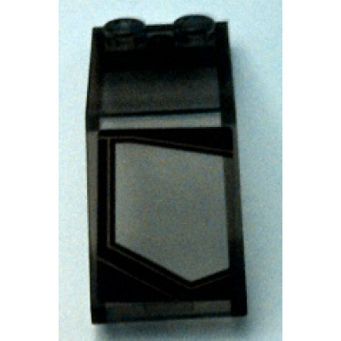 trans-brown windscreen 5 x 2 x 1 2 3 with transparent panel pattern model right side sticker - set 7888