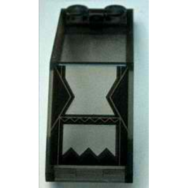 trans-brown windscreen 5 x 2 x 1 2 3 with transparent cutouts with jagged bottom edge pattern sticker - set 7888