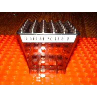 trans-brown duplo airport tower glass enclosure with airport pattern sticker - set 7840