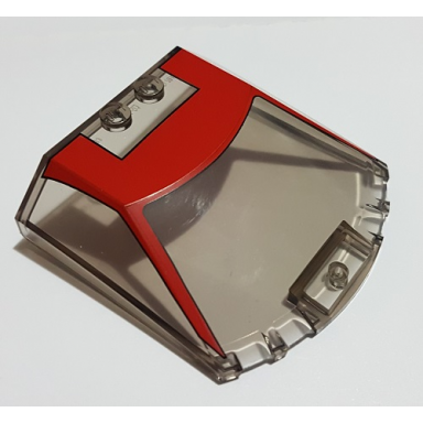 trans-brown windscreen 6 x 6 x 1 1 3 straight sides with black and red ferrari f8 tributo roof pattern