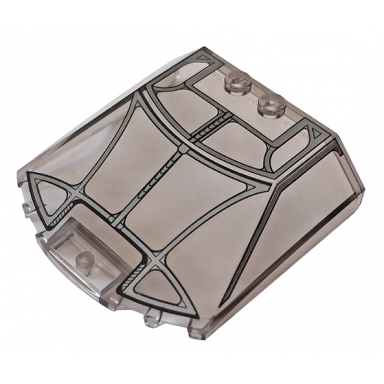 trans-brown windscreen 6 x 6 x 1 1 3 straight sides with silver window frame outline pattern