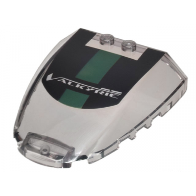 trans-brown windscreen 6 x 7 x 1 1 3 with black roof and dark green stripe valkyrie logo decal pattern