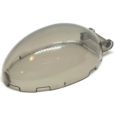 trans-brown windscreen 6 x 4 x 2 bubble canopy with bar handle