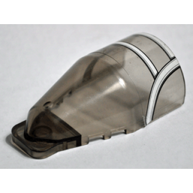 trans-brown windscreen 7 x 4 x 2 round extended front edge with sw arc-170 pattern type 1 sticker - set 8088