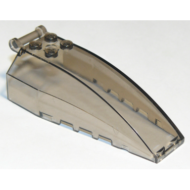 trans-brown windscreen 8 x 4 x 2 with 4 studs and bar handle