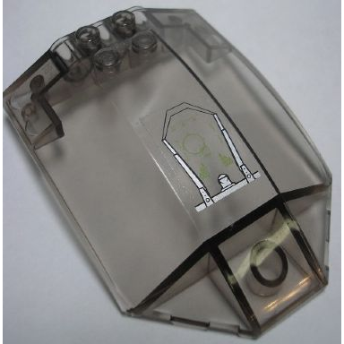trans-brown windscreen 8 x 6 x 2 curved sloped sides with target head-up display hud pattern 2 sticker - set 7477