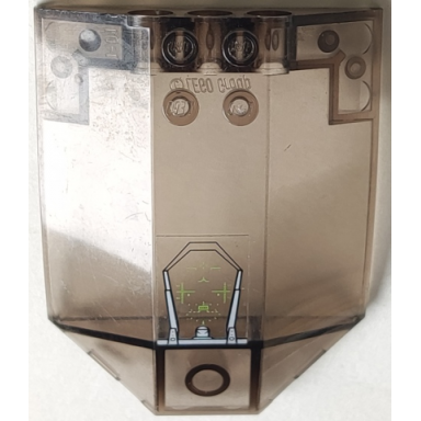 trans-brown windscreen 8 x 6 x 2 curved sloped sides with target head-up display hud pattern 3 sticker - set 7477