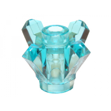 rock 1 x 1 crystal 4 point brick round 1 x 1 with 4 upward fins points