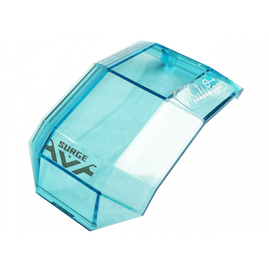 trans-light blue windscreen 4 x 4 x 4 2 3 with bar handle with silver chevron surge and circuitry with targets pattern stickers - set 44028
