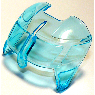trans-light blue glass for aircraft fuselage curved forward 6 x 8 top