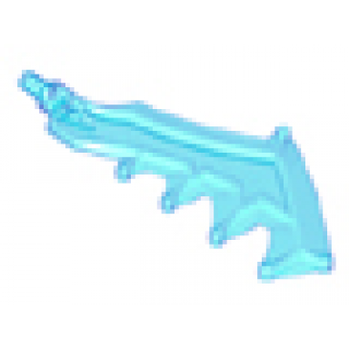 trans-light blue hero factory weapon axe sword with jagged blade
