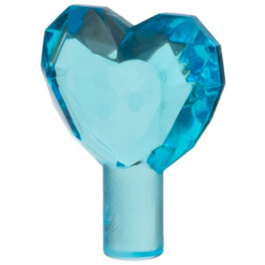 trans-light blue rock 1 x 1 jewel heart shaped