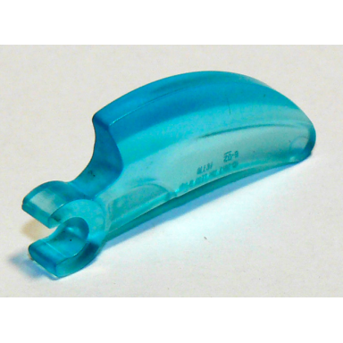 trans-light blue barb claw horn tooth with clip curved