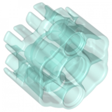 trans-light blue projectile launcher part rapid shooter six barrel - angled barrels