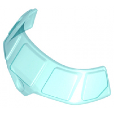 trans-light blue glass for aircraft fuselage curved forward 6 x 10 top with 5 window panes