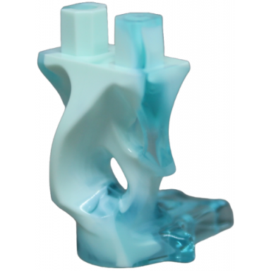trans-light blue lower body ghost with marbled light aqua pattern