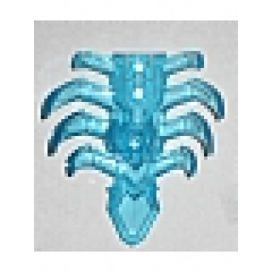 trans-light blue bionicle spine armor with 8 ribs