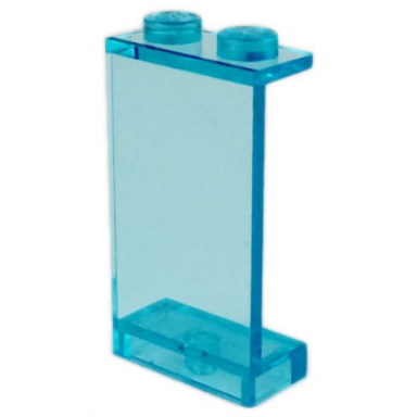 trans-light blue panel 1 x 2 x 3 - solid studs