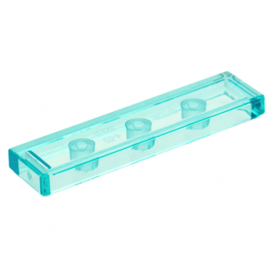 trans-light blue tile 1 x 4