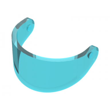 trans-light blue minifigure visor standard