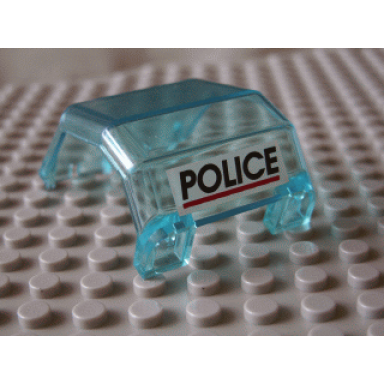 trans-light blue windscreen 4 x 4 x 4 1 3 helicopter with black police red line pattern sticker - set 6598