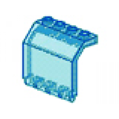 trans-light blue panel 2 x 4 x 3 1 3 with hinge