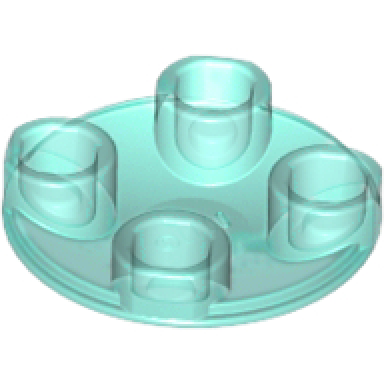 trans-light blue plate round 2 x 2 with rounded bottom boat stud