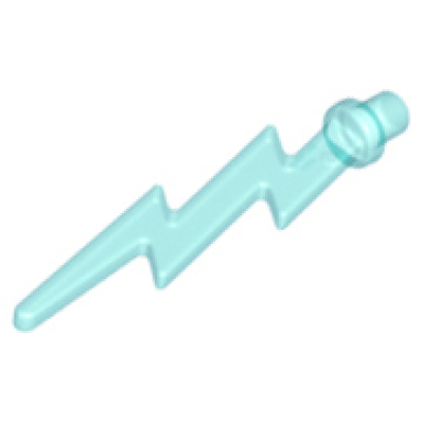 trans-light blue wave angular single with bar end lightning bolt