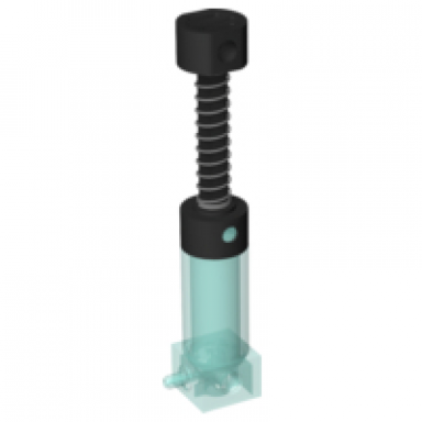 trans-light blue pneumatic pump second version with black top