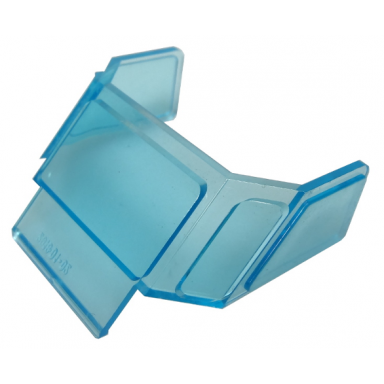 trans-light blue glass for train front sloping top