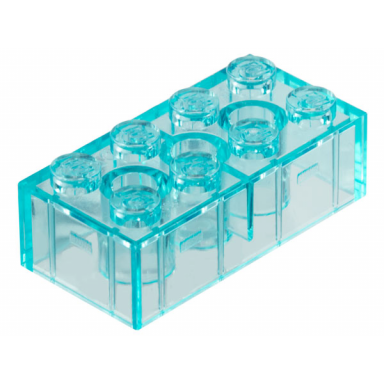 trans-light blue brick 2 x 4