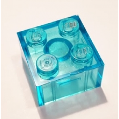 trans-light blue brick 2 x 2