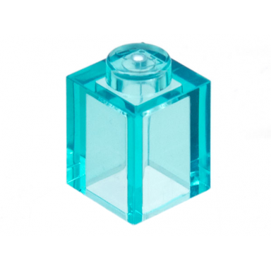 trans-light blue brick 1 x 1
