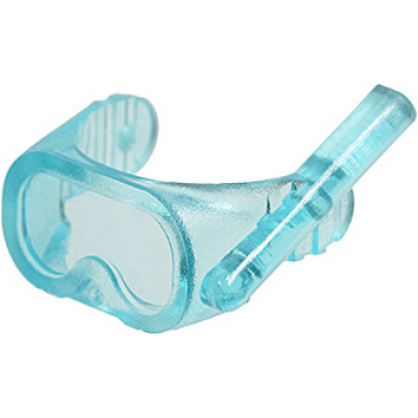 trans-light blue minifigure visor scuba diver mask
