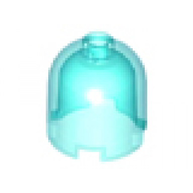 trans-light blue brick round 2 x 2 x 1 2 3 dome top