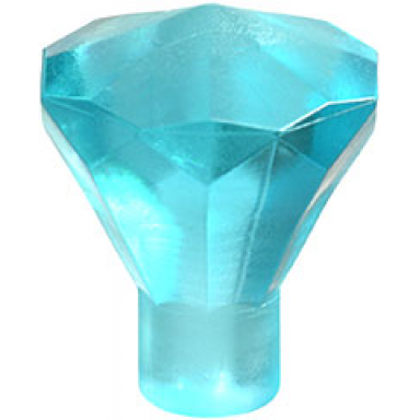 trans-light blue rock 1 x 1 jewel 24 facet