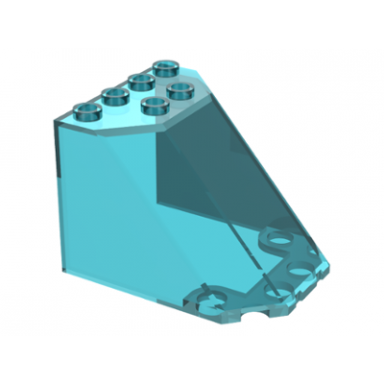 trans-light blue windscreen 5 x 4 x 3