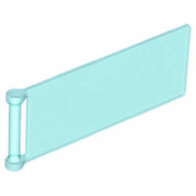 trans-light blue flag 7 x 3 with bar handle